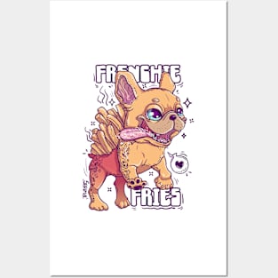 Frenchie French Fries pun Frenchie Fries Posters and Art